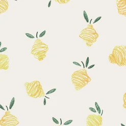 Papier peint panoramique enfant Citrons, Jaune 150 x 250cm