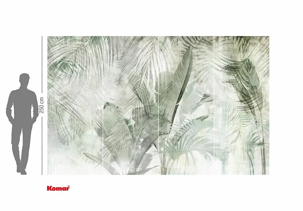 Papier peint panoramique sur intissée de Komar - Botanical Boho - Taille: 400 x 250 cm