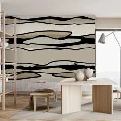Papier peint panoramique intissé Dolce vita horizon beige, 5 lés, L.280 x 53cm Lutèce