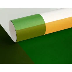 Papier peint panoramique intissé géométrique superposé, vert, jaune, marron, 4 lés, L.280 x l.200cm IDPanneaux