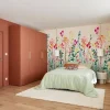 Papier peint panoramique intissé GoodHome Sinopia fleurs multicouleurs L.280 x l.159 cm