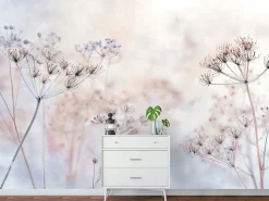Papier Peint Panoramique Intissé Fleurs Pissenlits Beige - 400x280 cm - Papier Peint Chambre et salon