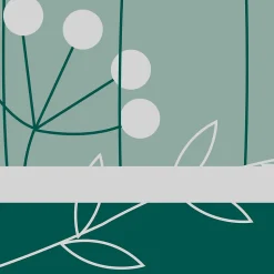 Papier peint panoramique enfant Mélodie des plantes, Vert 150 x 250cm