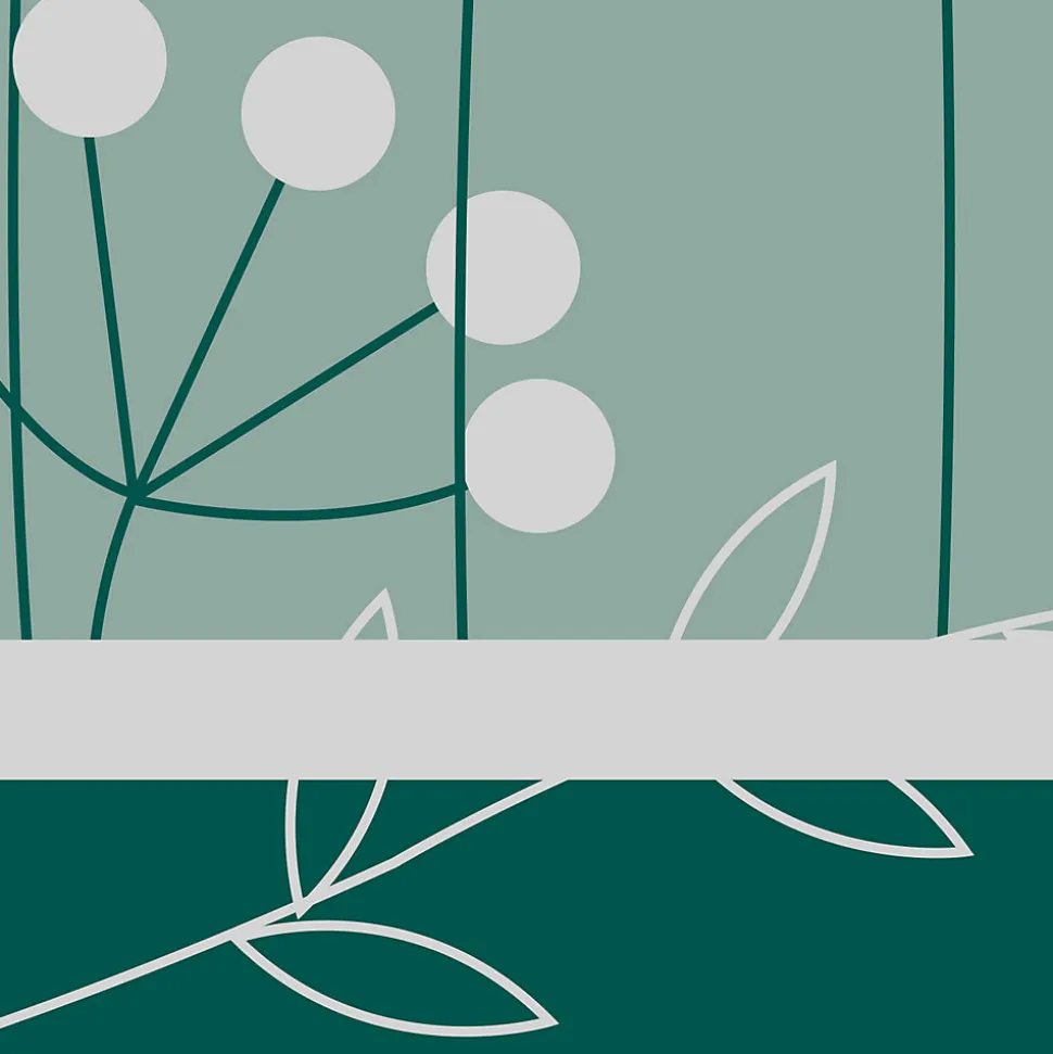 Papier peint panoramique enfant Mélodie des plantes, Vert 150 x 250cm