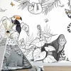 Papier peint panoramique enfant Jungle, Couleurs 525 x 250cm