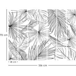 Papier peint panoramique - Lamnar - Noir - intissé : 150g/m² - 7 lés : 336x270cm