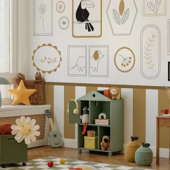 Papier peint panoramique enfant Petits Explorateurs, Jaune 525 x 250cm