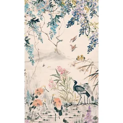 Papier peint panoramique Intissé GoodHome Wulfen crème 280 x 159 cm