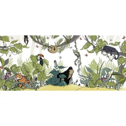 Papier peint panoramique enfant Jungle couleurs clair 170x250cm
