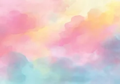 Papier Peint Panoramique Intissé Fille Pastel Rose - 400x280 cm - Papier Peint Enfant