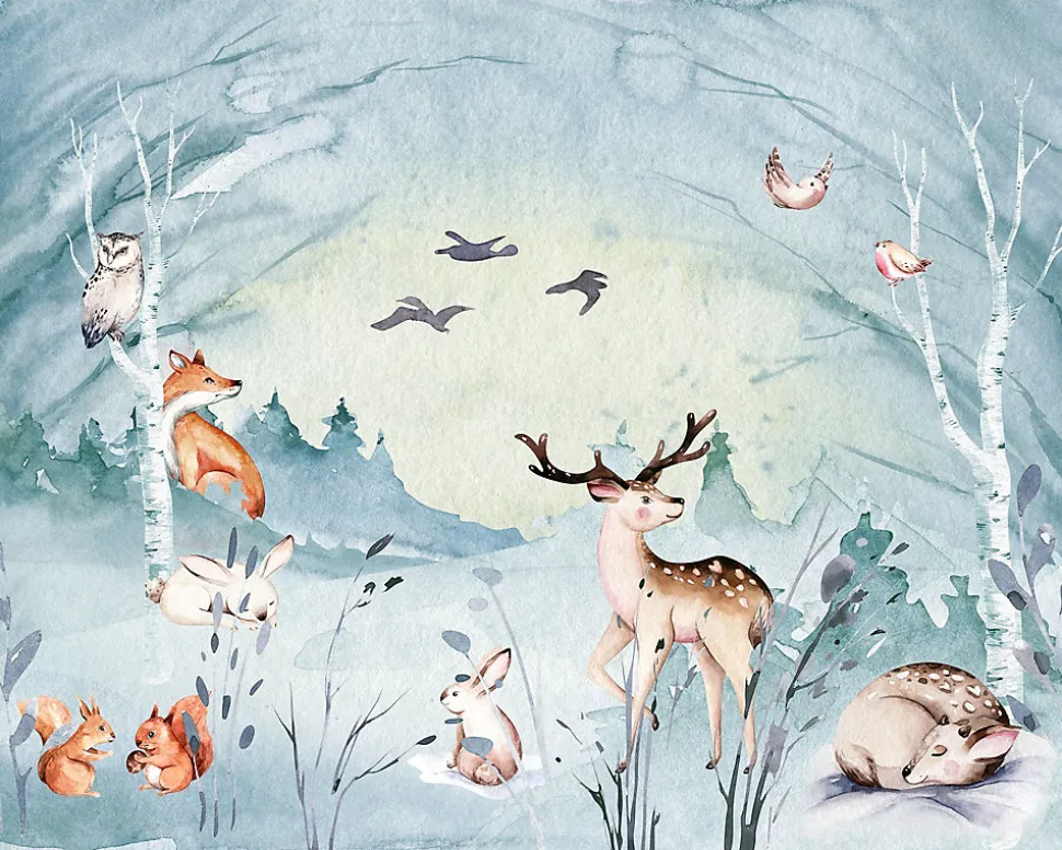 Papier peint panoramique Komar Animal Sleepover L.3.5 m x l.280 cm