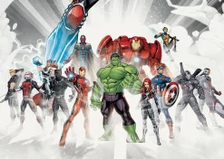 Papier peint panoramique sur intissée de Komar - Marvel Avengers Unite - Taille: 336 x 240 cm