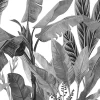 Papier peint panoramique Grandeco palmes noir et blanc L.280 x l.159 cm