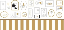 Papier peint panoramique enfant Petits Explorateurs, Jaune 450 x 250cm