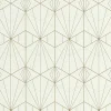 Papier peint Park avenue vinyle intissé motif art déco ecru et or