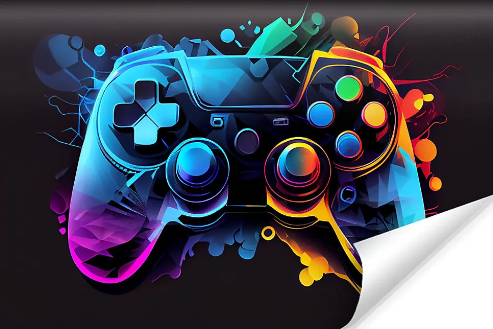 Papier Peint Photo MANETTE DE JEU Abstraction Pour Chambre D'Adolescent 360cm x 240cm