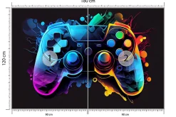 Papier Peint Photo MANETTE DE JEU Abstraction Pour Chambre D'Adolescent 180cm x 120cm