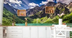 Papier Peint Photo Pour Salon PAYSAGE Lac Montagnes 270cm x 180cm