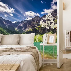 Papier Peint Photo Pour Salon PAYSAGE Lac Montagnes 270cm x 180cm