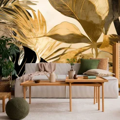 Papier Peint Photo Pour Salon PLANTES Feuilles Tropicales 405cm x 270cm