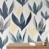 Papier peint plantes et fleurs de lys - 170x260 cm (l x h)