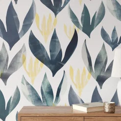 Papier peint plantes et fleurs de lys - 170x260 cm (l x h)