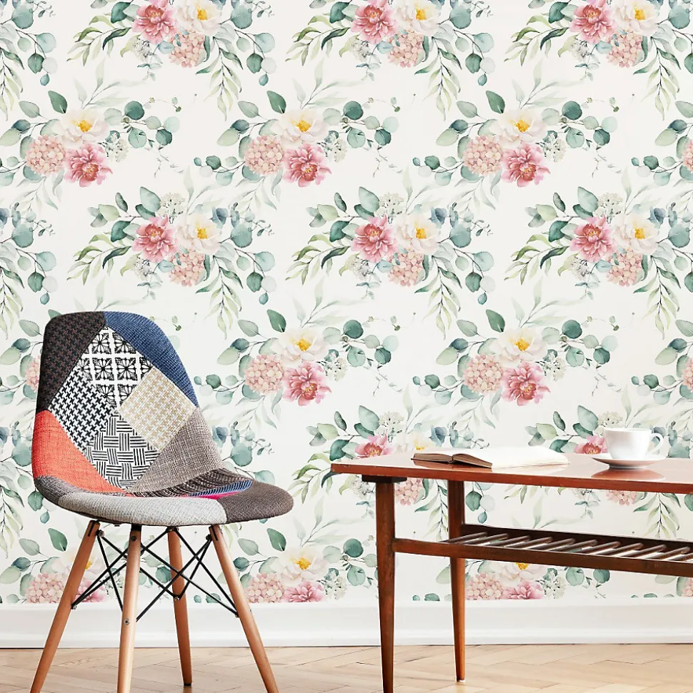 Papier Peint Pour Chambre FLEURS Feuilles Eucalyptus Nature