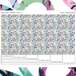 Papier peint pour enfants illustrant des confettis colorés - 510x260 cm (l x h)
