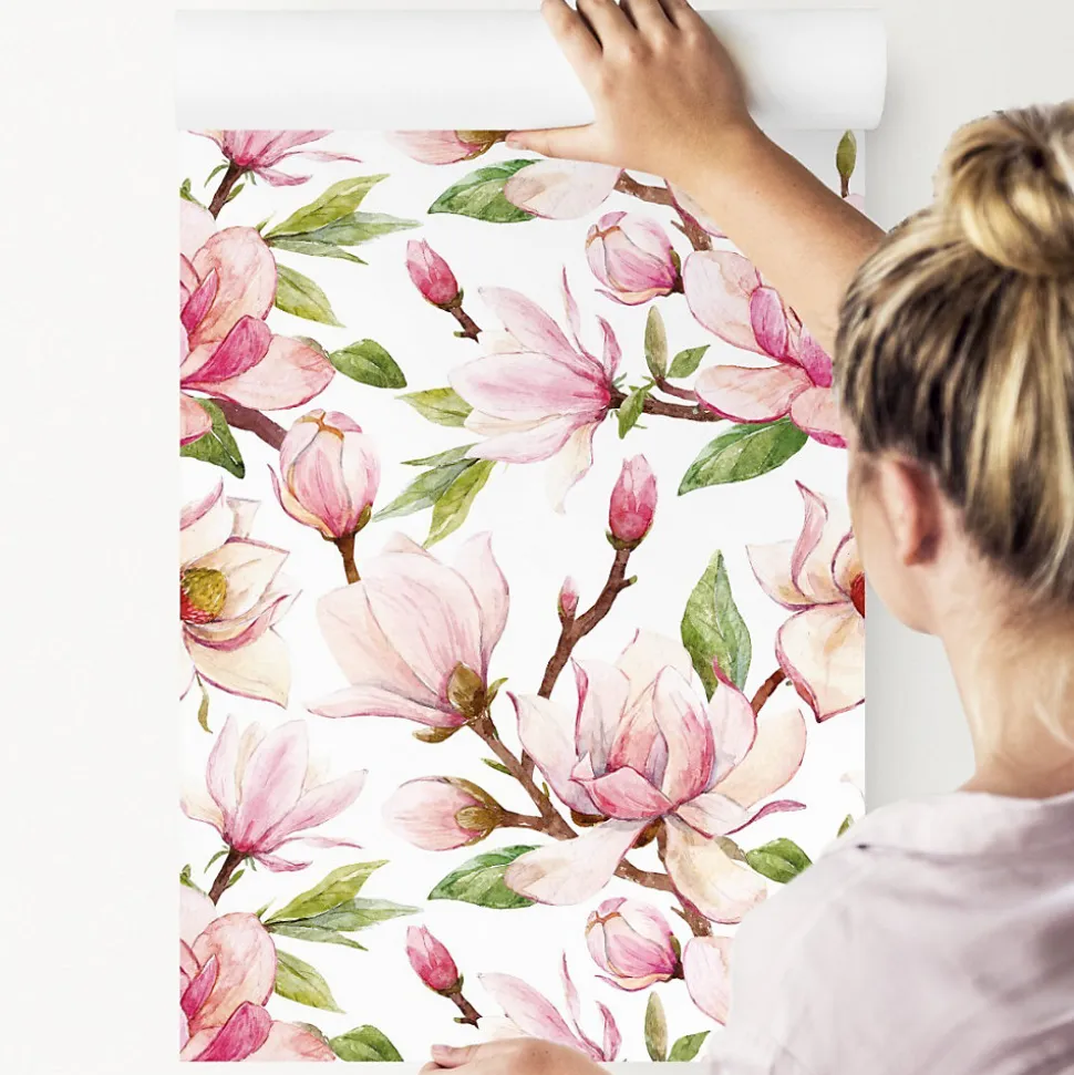 Papier Peint Pour La Chambre FLEURS Nature Magnolias