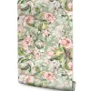 Papier Peint Pour La Chambre FLEURS Rose Feuilles Nature
