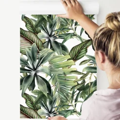 Papier Peint Pour La Chambre FEUILLES Monstera Plantes Exotiques