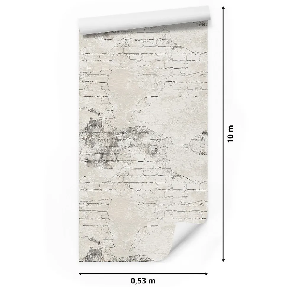 Papier Peint Pour la Chambre Intissé Brique Effet 3D Béton