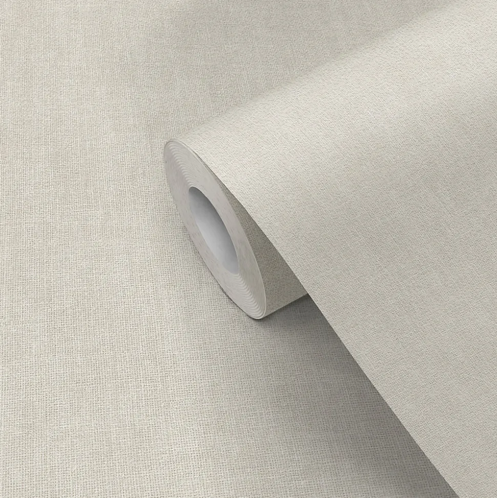 Papier peint pré-encollé Easy Roll vinyle intissé uni grège l.53 x L.1005 cm, GoodHome Coppins