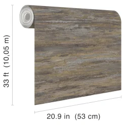Papier peint pré-encollé vinyle intissé effet mur de béton GoodHome Asisite aspect béton gris l.53 x H.1005 cm