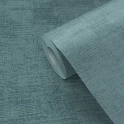 Papier peint pré-encollé vinyle intissé géométrique Easy Roll GoodHome Chaumont bleu l.53 x H.1005 cm