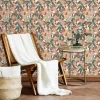 Papier peint pré-encollé vinyle intissé fleuri Easy Roll GoodHome Bahulu multicolore l.53 x H.1005 cm