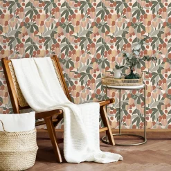Papier peint pré-encollé vinyle intissé fleuri Easy Roll GoodHome Bahulu multicolore l.53 x H.1005 cm