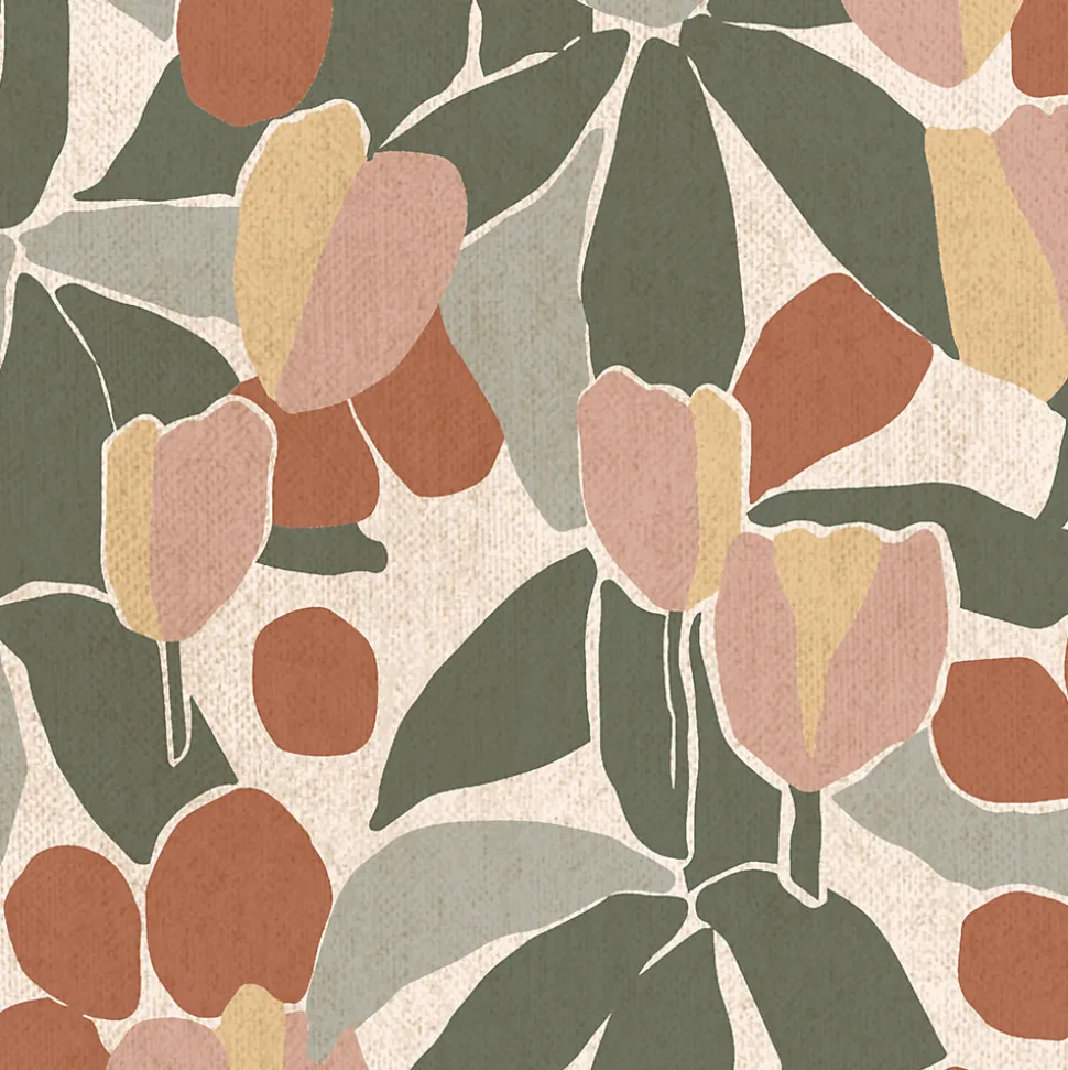 Papier peint pré-encollé vinyle intissé fleuri Easy Roll GoodHome Bahulu multicolore l.53 x H.1005 cm