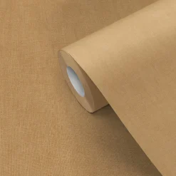 Papier peint pré-encollé vinyle intissé uni jaune moutarde Easy Roll GoodHome Coppins l.53 x H.1005 cm