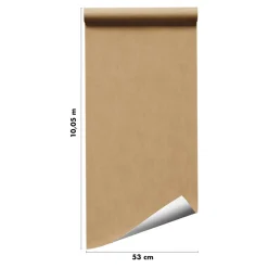 Papier peint pré-encollé vinyle intissé uni jaune moutarde Easy Roll GoodHome Coppins l.53 x H.1005 cm