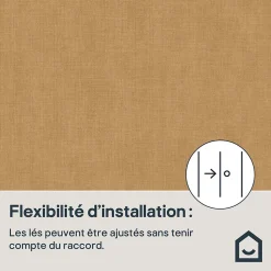 Papier peint pré-encollé vinyle intissé uni jaune moutarde Easy Roll GoodHome Coppins l.53 x H.1005 cm
