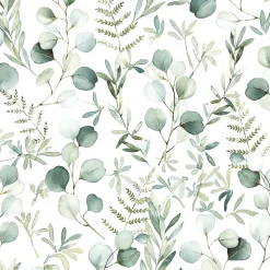 Papier peint pré-encollé vinyle intissé fleuri Easy Roll GoodHome Cedrela vert l.53 x H.1005 cm