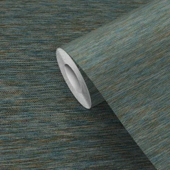 Papier peint pré-encollé vinyle intissé uni Easy Roll GoodHome Calcot vert l.53 x H.1005 cm