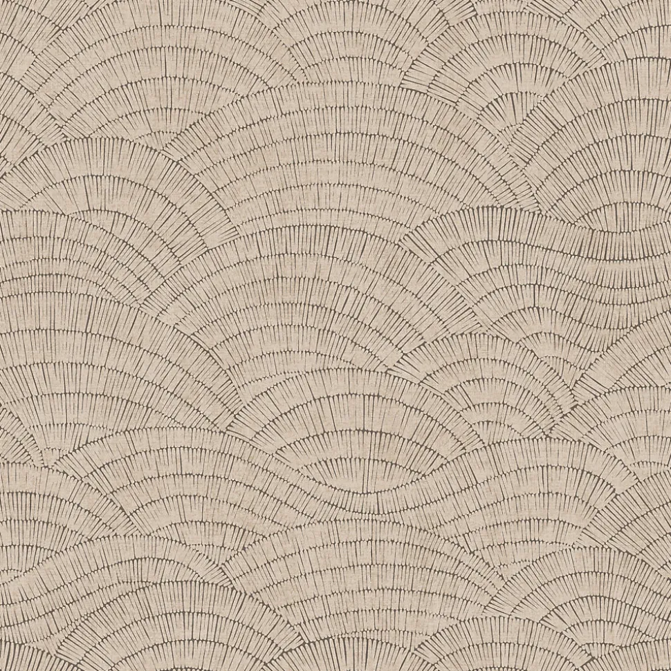Papier peint pré-encollé vinyle intissé géométrique Easy Roll GoodHome Barrington beige l.53 x H.1005 cm