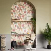 Papier peint pré-encollé vinyle fleuri Easy Roll GoodHome Basil fleurs multicolore l.53 x H.1005 cm