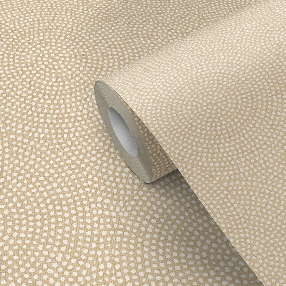 Papier peint pré-encollé vinyle intissé géométrique Easy Roll GoodHome Bolsa beige l.53 x H.1005 cm