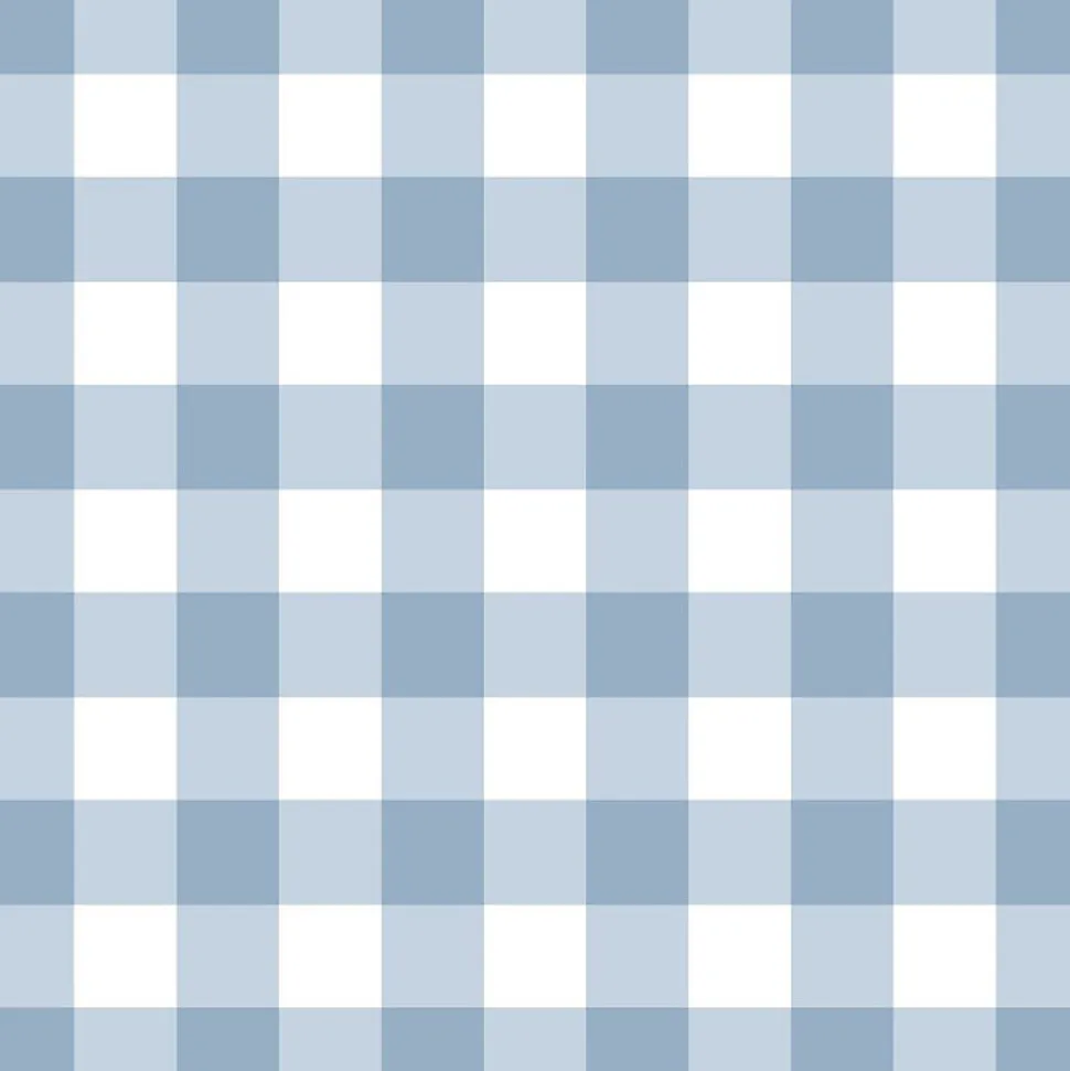 Papier peint raccordable - Vichy - Bleu - intissé : 150g/m² - 4 lés : 192x270cm