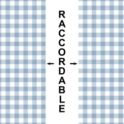 Papier peint raccordable - Vichy - Bleu - intissé : 150g/m² - 4 lés : 192x270cm