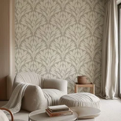 Papier peint royal et sobre avec fleurs de lys - 425x260 cm (l x h)