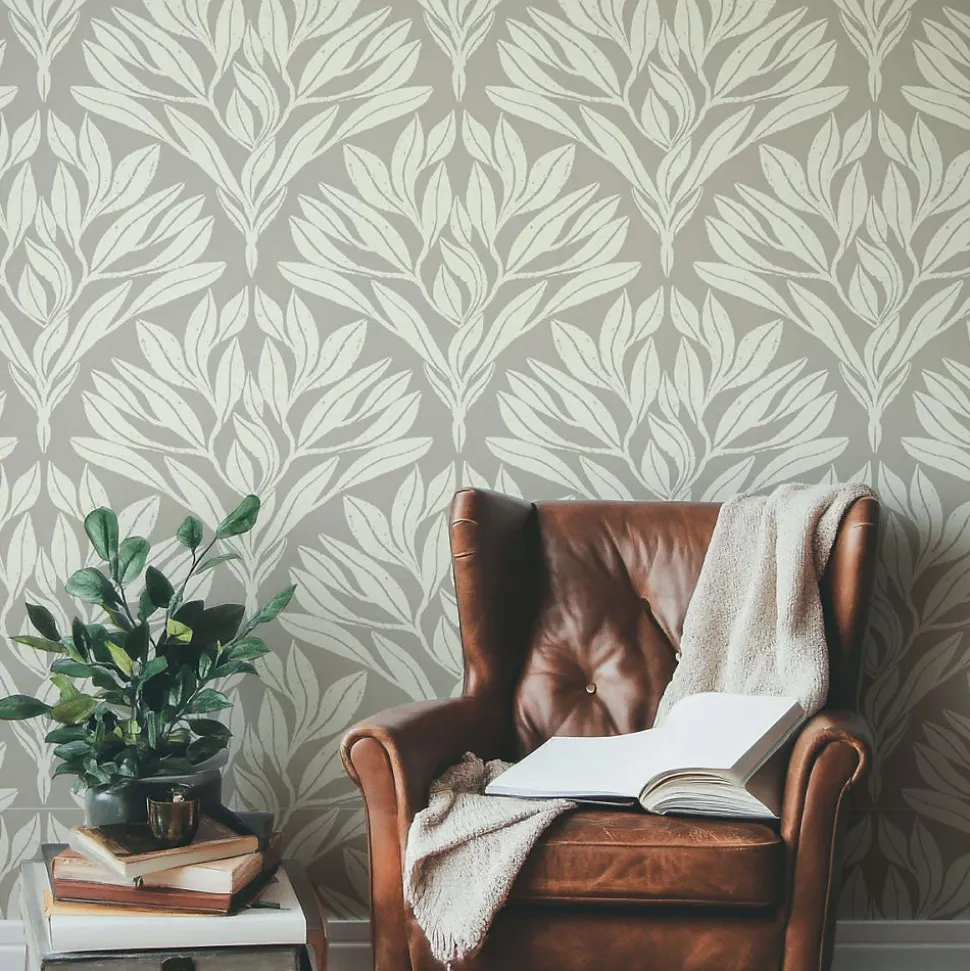 Papier peint royal et sobre avec fleurs de lys - 425x260 cm (l x h)